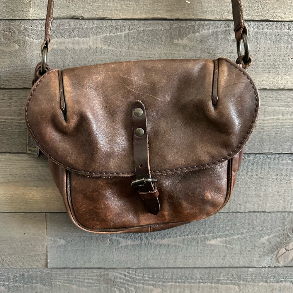 Frye leather small messenger bag crossbody